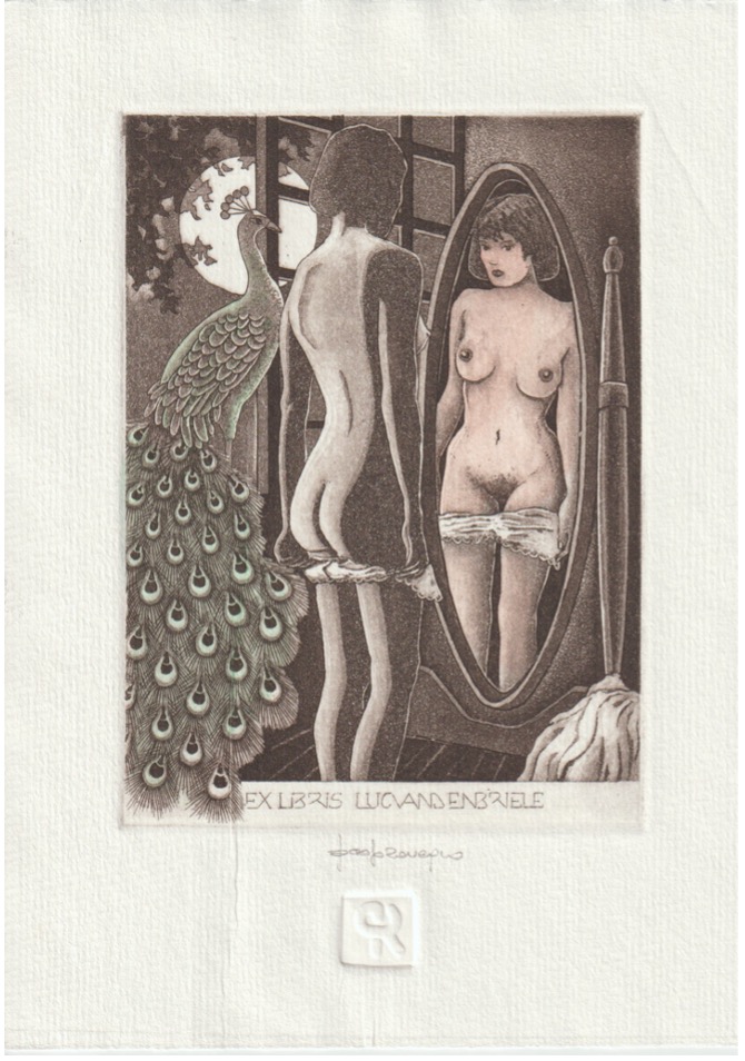 Ets/ aquatint van Paolo Rovegno (ITA) uit 1992